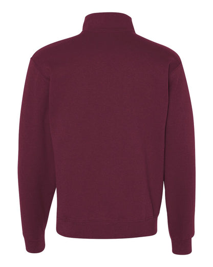 JERZEES Unisex Nublend® Cadet Collar Quarter-Zip Sweatshirt 995MR #color_Maroon