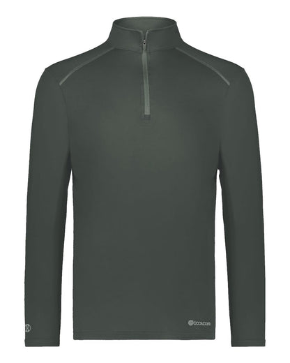 Holloway Men's CoolCore® Quarter-Zip Pullover 222140 #color_Iron