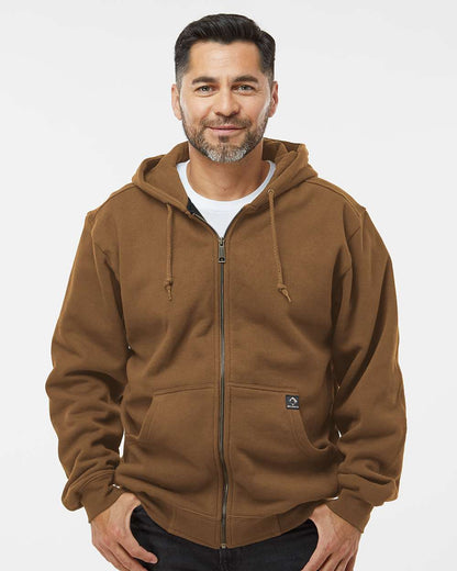 DRI DUCK Men's Tall Crossfire Heavyweight Power Fleece Hooded Jacket with Thermal Lining 7033T #colormdl_Saddle
