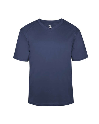 Badger Youth B-Core V-Neck T-Shirt 2162 #color_Navy