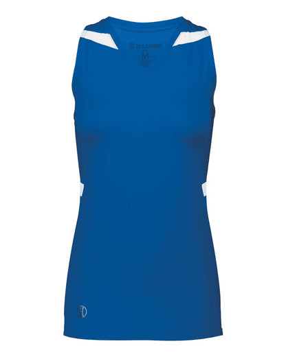 Holloway Women's PR Max Compression Racerback Jersey 221337 #color_Royal/ White