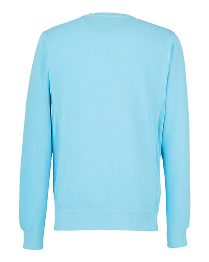 J. America Unisex Pigment-Dyed Fleece Crewneck Sweatshirt 8731 #color_Capri