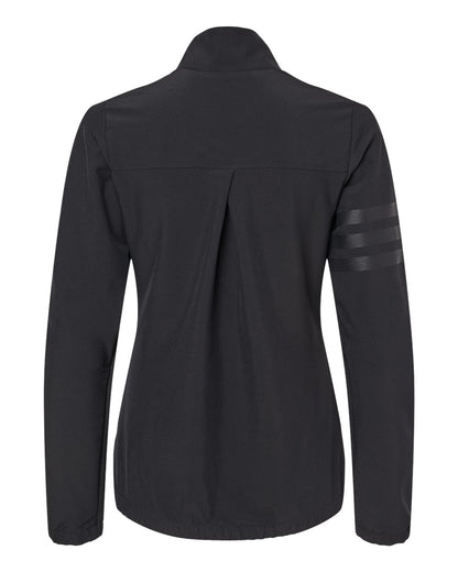 Adidas Women's Wind Resistant Full-Zip Jacket A268 #color_Black/ Black