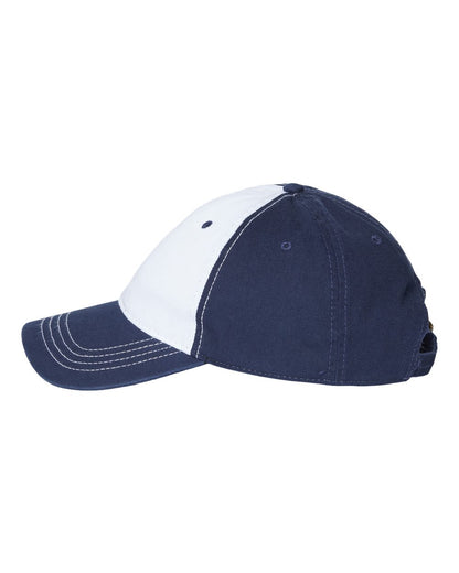 CAP AMERICA Relaxed Golf Dad Hat i1002 #color_White/ Light Navy