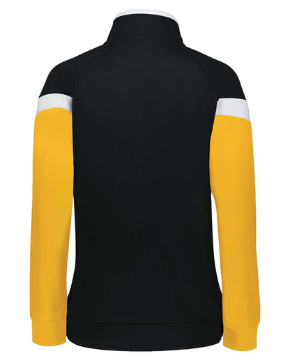 Holloway Women's Limitless Full-Zip Jacket 229779 #color_Black/ White/ Gold