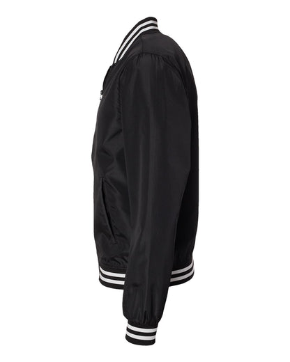 Independent Trading Co. Lightweight Bomber Jacket EXP52BMR #color_Black/ White Stripe