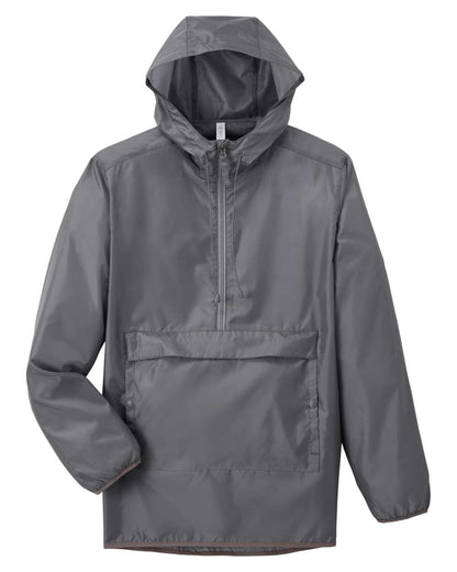 Team 365 Unisex Zone Protect Packable Anorak Jacket TT77 #color_Sport Graphite