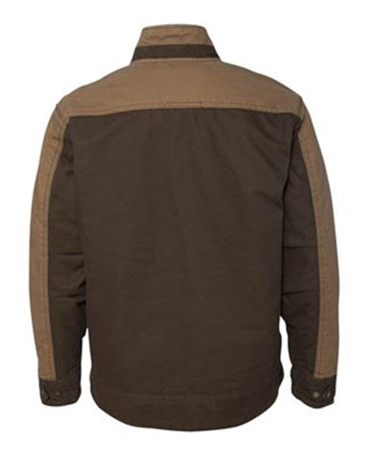 DRI DUCK Horizon Two-Tone Boulder Cloth™ Canvas Jacket Tall Size 5089T #color_Tobacco/ Field Khaki