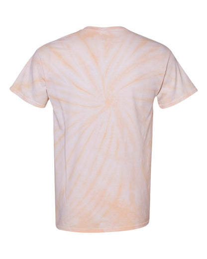 Dyenomite Cyclone Pinwheel Tie-Dyed T-Shirt 200CY #color_Peach