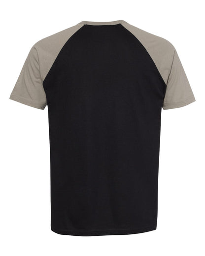 Next Level Cotton Raglan T-Shirt 3650 #color_Warm Grey/ Black