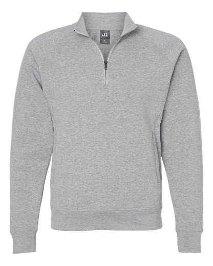 J. America Men's Triblend Quarter-Zip Sweatshirt 8869 #color_Grey Triblend