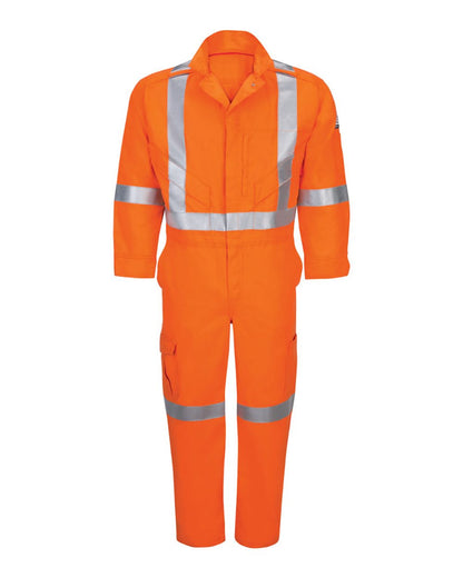 Bulwark Men's iQ Series® Endurance Premium Coverall with CSA Compliant Reflective Trim QC12 #color_Orange