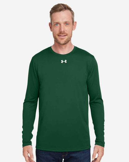Under Armour Men's Team Tech™ Long Sleeve T-Shirt 1376843 #colormdl_Forest Green/ White