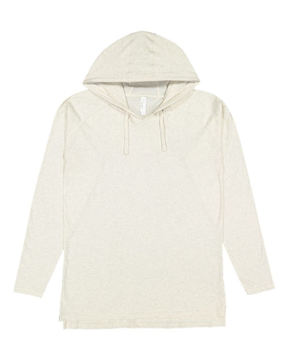 LAT Men's Fine Jersey Hooded Long Sleeve Raglan T-Shirt 6917 #color_Natural Heather