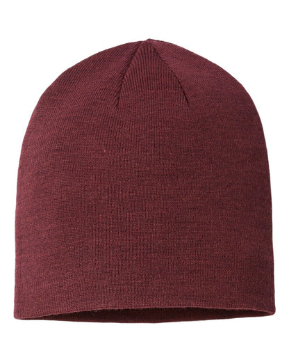 Atlantis Headwear Sustainable Beanie HOLLY #color_Burgundy Melange