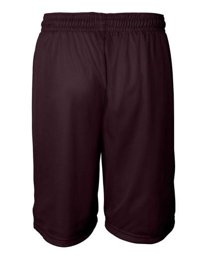 Badger Mini Mesh 9'' Inseam Shorts 7239 #color_Maroon