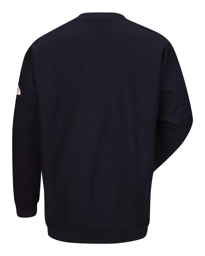 Bulwark Pullover Crewneck Sweatshirt - Cotton/Spandex Blend - Tall Sizes SEC2T #color_Navy