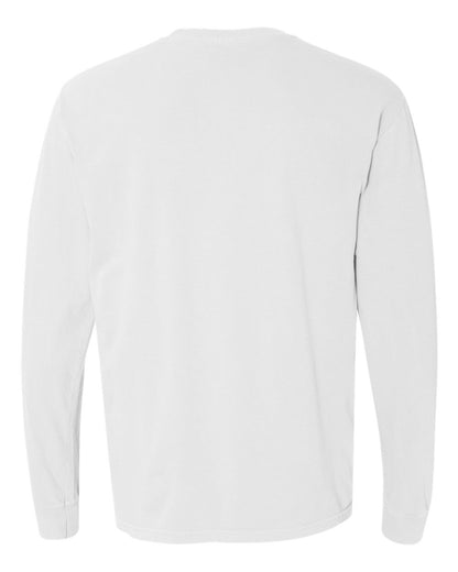 Comfort Colors Unisex Garment-Dyed Heavyweight Long Sleeve T-Shirt 6014 #color_White