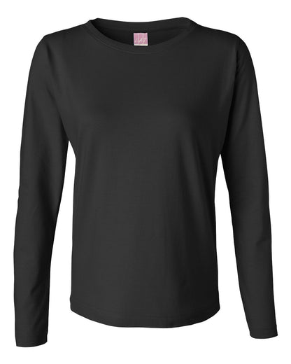 LAT Women's Long Sleeve Premium Jersey Tee 3588 #color_Black