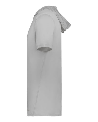 Holloway Men's Hooded T-Shirt Powered by Coolcore 222142 #color_Athletic Grey