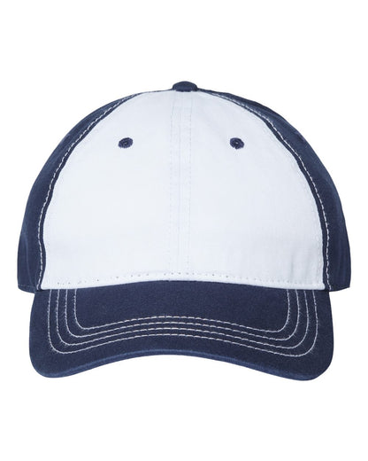 CAP AMERICA Relaxed Golf Dad Hat i1002 #color_White/ Light Navy