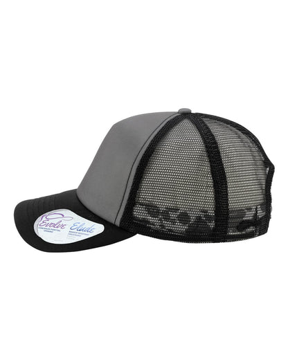 Infinity Her Women's Foam Trucker Cap ROSIE #color_Slate/ Black/ Black/ Cow