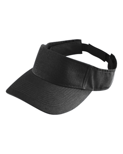 Augusta Sportswear Sport Twill Visor 6225 #color_Black