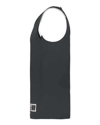 Alleson Athletic Men's Retro Basketball Jersey A51000 #color_Graphite/ Black/ White