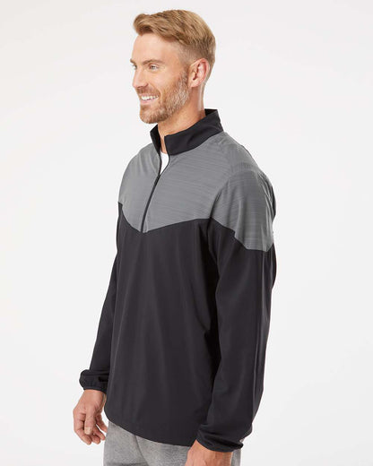 Adidas Heather Chevron Quarter-Zip Windshirt A546 #colormdl_Black/ Black Heather