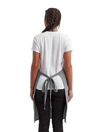 Artisan Collection by Reprime Recycled Pocket Bib Apron RP154 #colormdl_Grey Denim