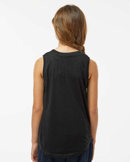 LAT Girls' Relaxed Fine Jersey Tank 2692 #colormdl_Black