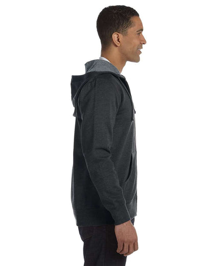 econscious Unisex Heathered Full-Zip Hooded Sweatshirt EC5680 #colormdl_Charcoal