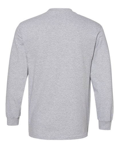 American Apparel Unisex Heavyweight Cotton Long Sleeve Tee 1304 #color_Heather Grey