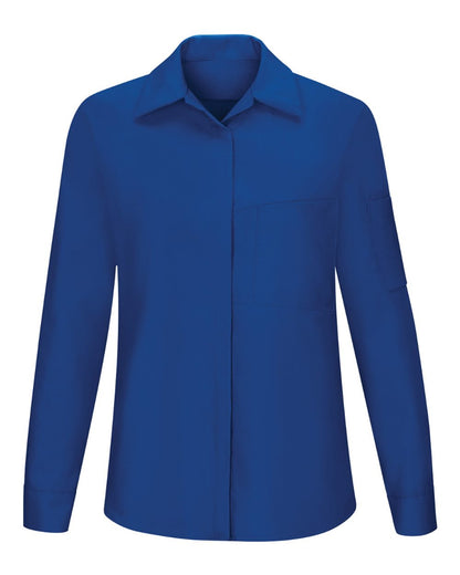 Red Kap Women's Performance Plus Long Sleeve Shop Shirt with Oilblok Technology SY31 #color_Royal Blue/ Black