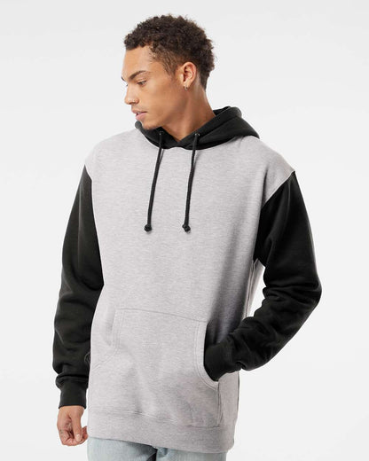 Independent Trading Co. Heavyweight Hooded Sweatshirt IND4000 #colormdl_Grey Heather/ Black