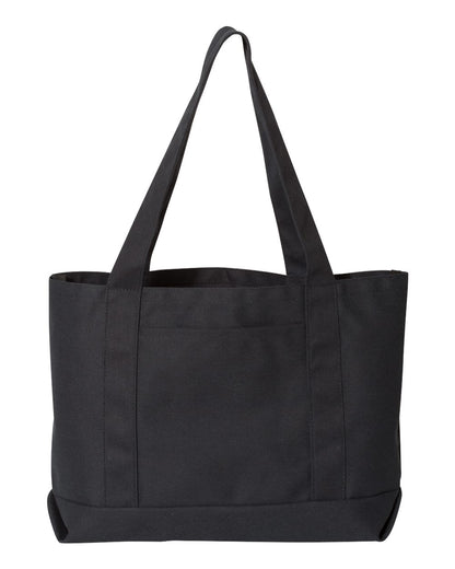 Liberty Bags Seaside Cotton Pigment Dyed Resort Tote 8870 #color_Washed Black