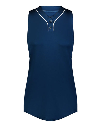 Augusta Sportswear Girls' Cutter Jersey 6914 #color_Navy/ White