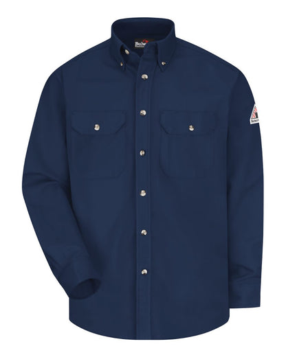 Bulwark Dress Uniform Shirt - Excel FR ComforTouch - 7 oz. - Tall Sizes SLU2T #color_Navy