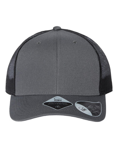 Atlantis Headwear Sustainable Trucker Cap BRYCE #color_Dark Grey/ Black