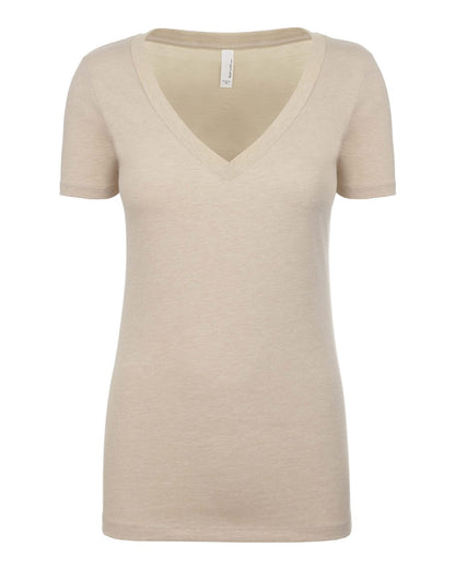 Next Level Women’s CVC Deep V-Neck T-Shirt 6640 #color_Cream