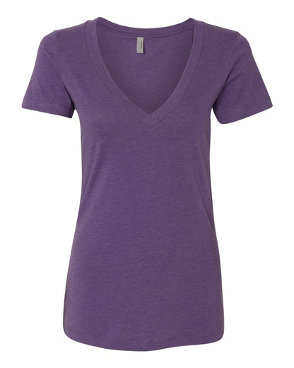 Next Level Women’s CVC Deep V-Neck T-Shirt 6640 #color_Purple Berry