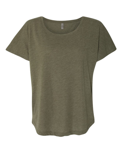 Next Level Women’s Triblend Dolman T-Shirt 6760 #color_Military Green