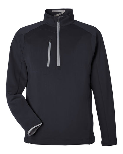 Zero Restriction Men's Quarter-Zip Pullover L330 #color_Black/ Metallic Silver