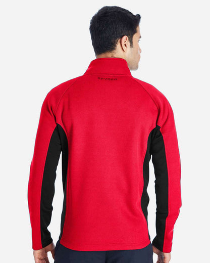 Spyder Men's Constant Full-Zip Sweater Fleece Jacket 187330 #colormdl_Red/ Black