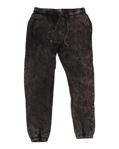 Dyenomite Premium Fleece Tie-Dyed Sweatpants 875VR #color_Black Mineral Wash