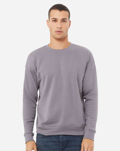 BELLA + CANVAS Unisex Sponge Fleece Drop Shoulder Crewneck Sweatshirt 3945 #colormdl_Storm