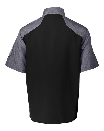 Holloway Unisex Raider Short Sleeve Quarter-Zip Pullover 229545 #color_Carbon Print/ Black