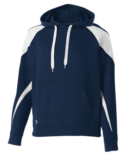 Holloway Youth Prospect Athletic Fleece Hooded Sweatshirt 229646 #color_Navy/ White