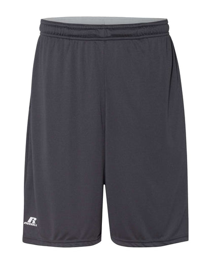 Russell Athletic Men's Dri-Power® Essential 10" Shorts with Pockets TS7X2M #color_Stealth