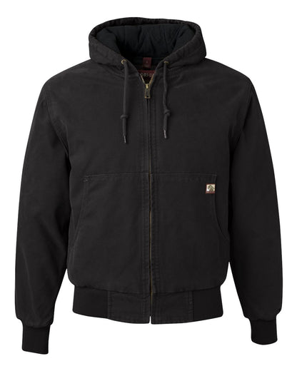 DRI DUCK Cheyenne Boulder Cloth™ Hooded Jacket with Tricot Quilt Lining Tall Sizes 5020T #color_Black